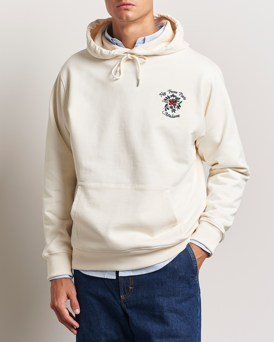 Herre |  | Drôle de Monsieur | Flower Slogan Hoodie Cream