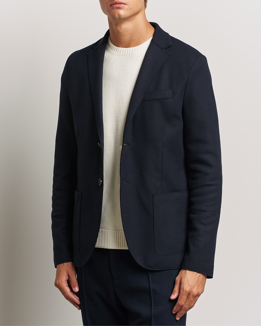 Herre |  | Harris Wharf London | Two Button Superfine Merino Blazer Navy