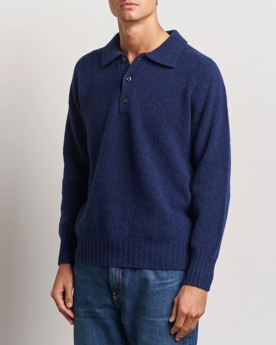 Herre |  | Howlin\' | Brushed Wool Polo Magic Blue