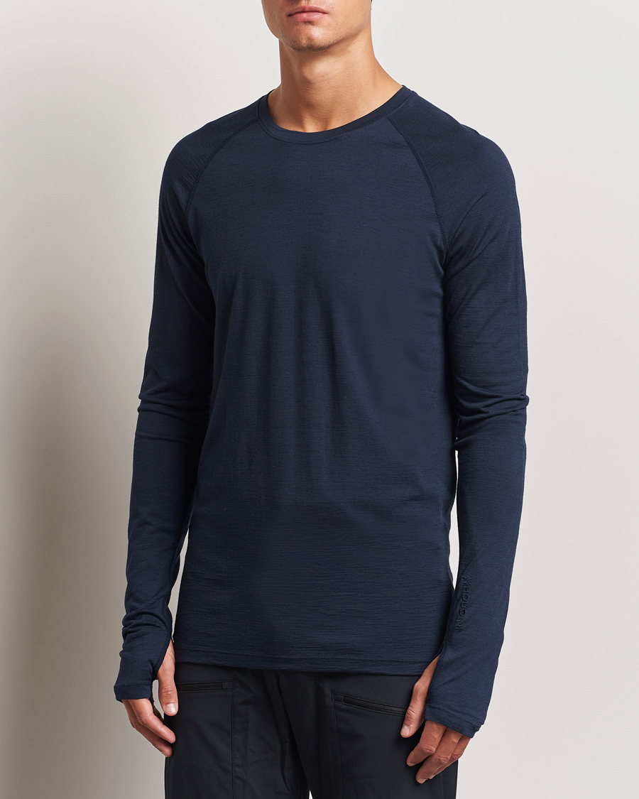 Herre | Pullovers rund hals | Houdini | Desoli Merino Light Crew Blue Illusion