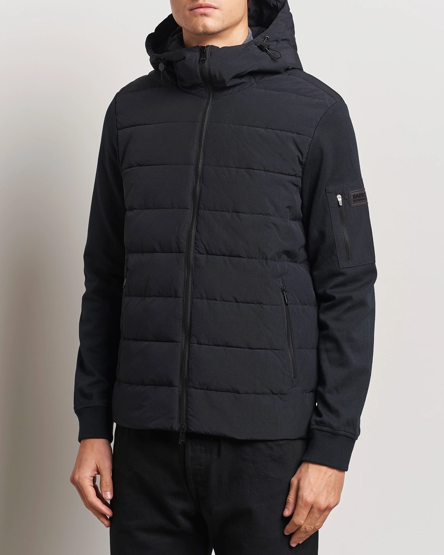 Herre |  | Barbour International | Stanley Hooded Quilted Sweat Black