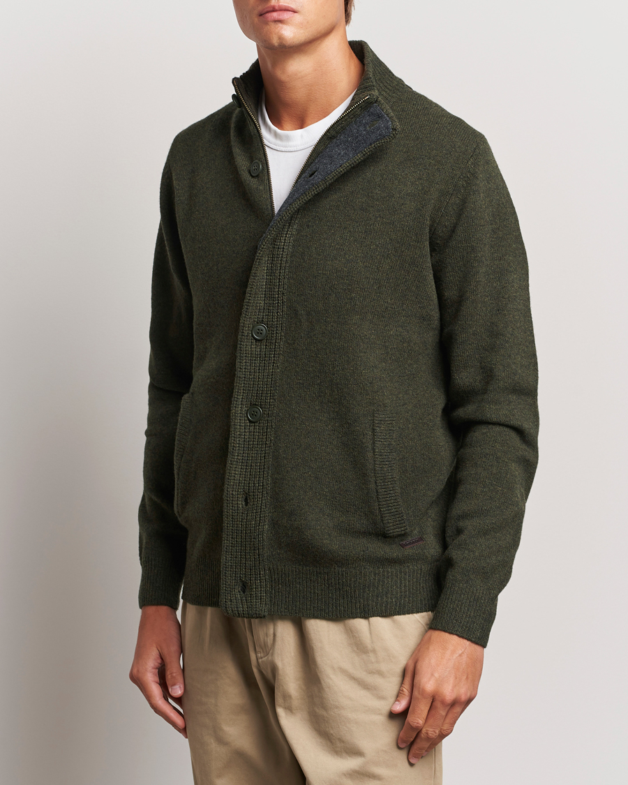 Herre |  | Barbour Lifestyle | Essential Patch Zip Through Cardigan Seaweed