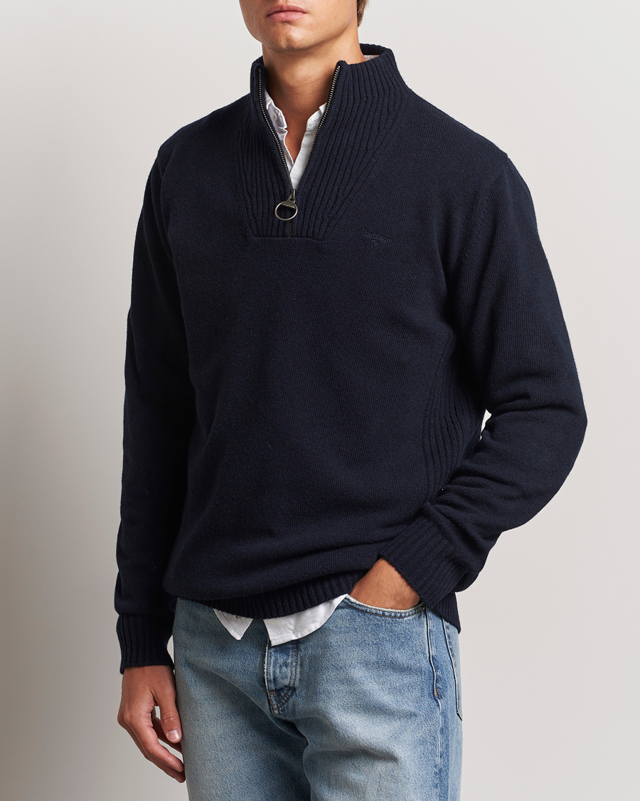 Herre |  | Barbour Lifestyle | Essential Lambswool Half Zip Navy