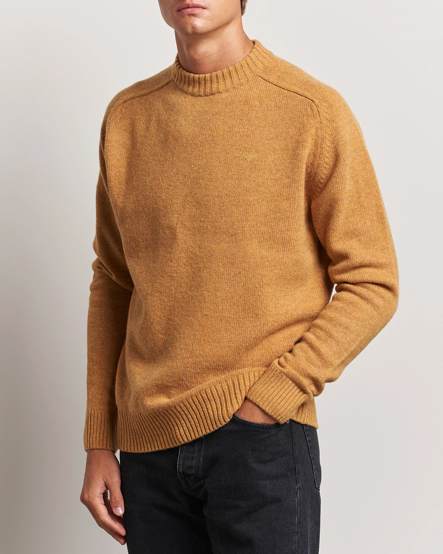 Herre |  | Barbour Lifestyle | Grangetown Lambswool Crewneck Harvest Gold