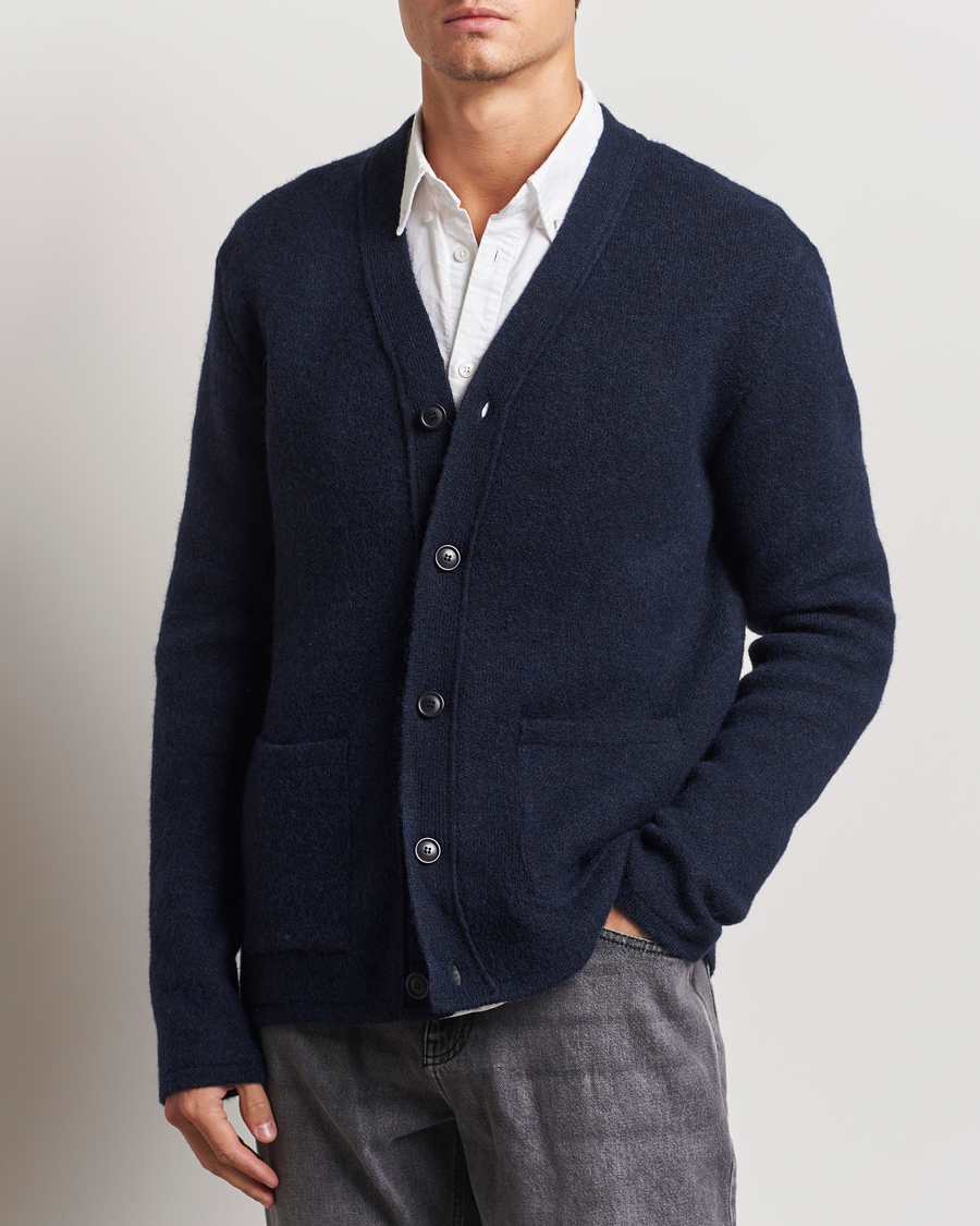 Herre |  | Barbour Lifestyle | Langside Lambswool Knitted Cardigan Navy