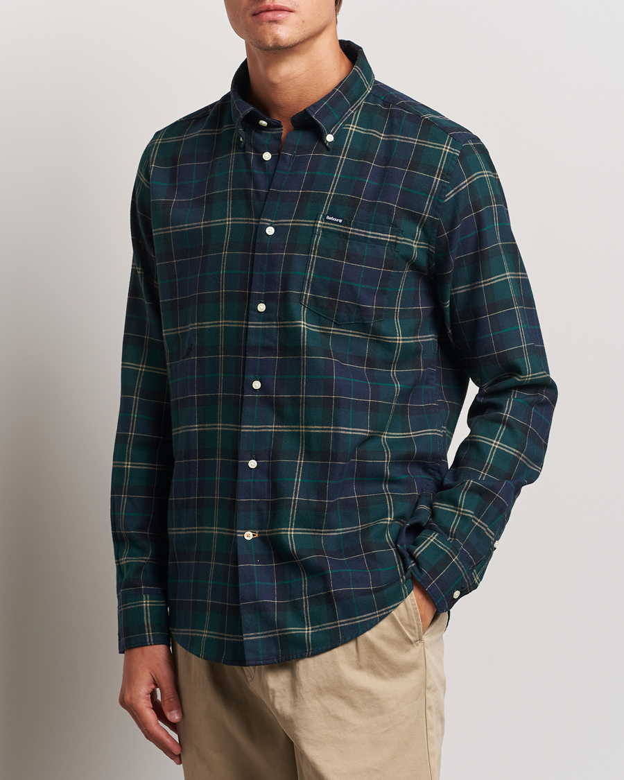 Herre |  | Barbour Lifestyle | Flannel Check Shirt Green Loch