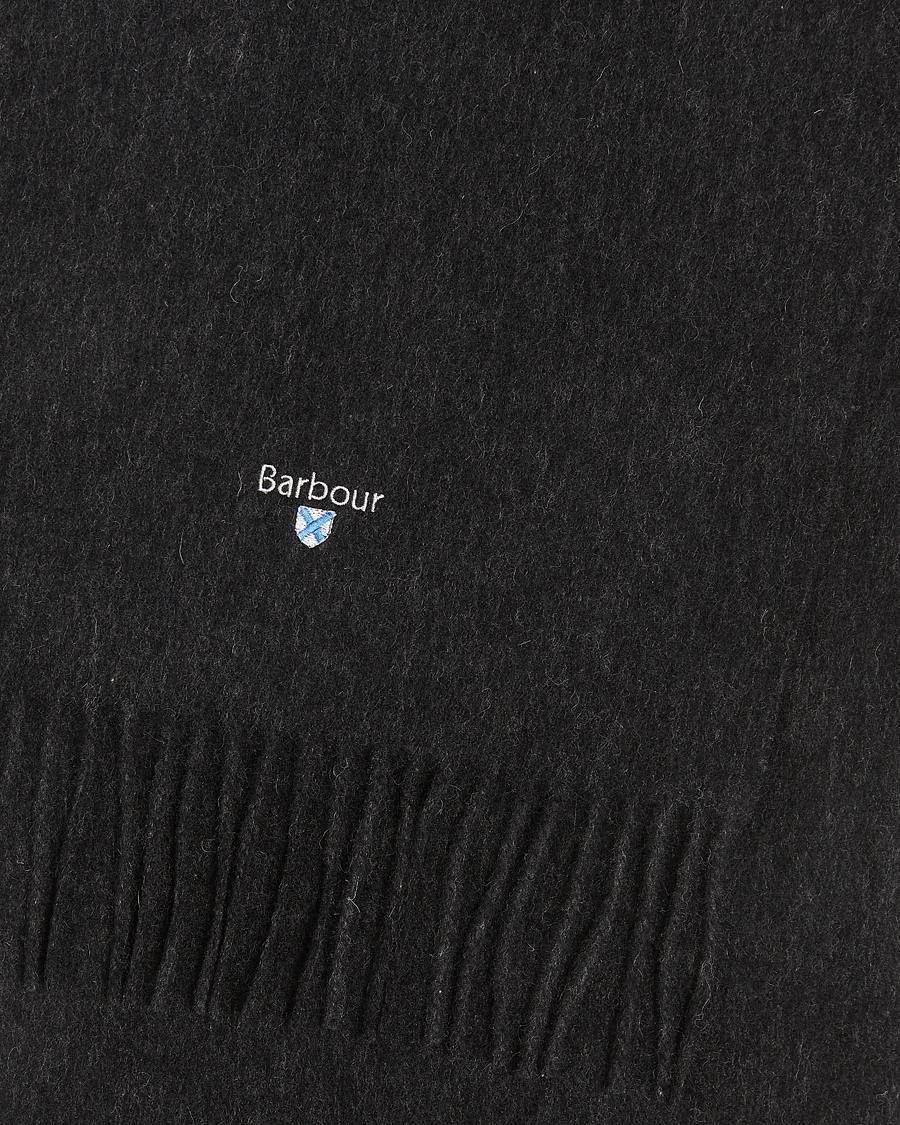 Herre |  | Barbour Lifestyle | Plain Lambswool Scarf Charcoal