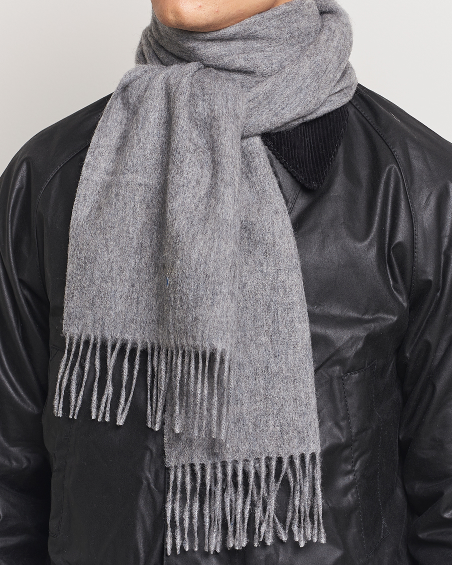 Herre |  | Barbour Lifestyle | Plain Lambswool Scarf Light Grey Marl