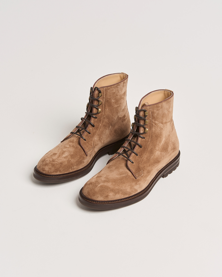 Herre |  | Brunello Cucinelli | Lace Up Boots Brown Suede