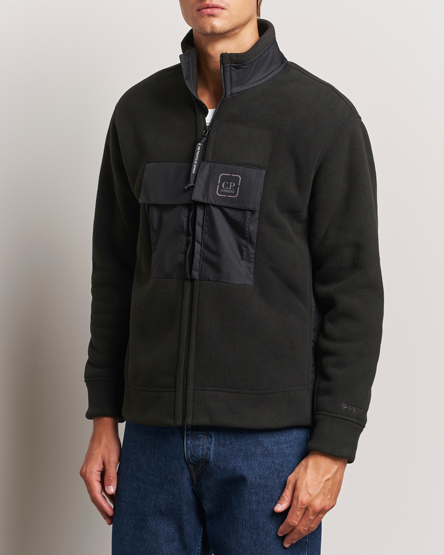 Herre | C.P. Company | C.P. Company | Metropolis Polar Fleece Pertex Zip Black