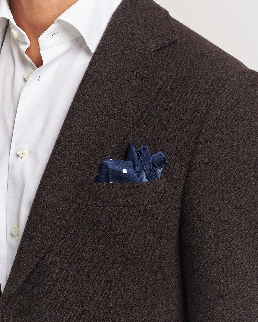 Herre | Lommetørklær | Morris | Dot Pocket Square Navy