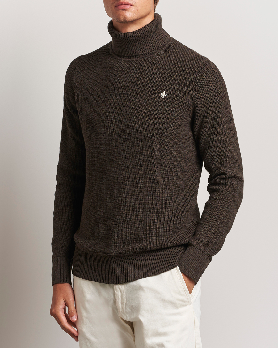 Herre | Business & Beyond - Casual | Morris | Bernard Cotton Rollneck Brown