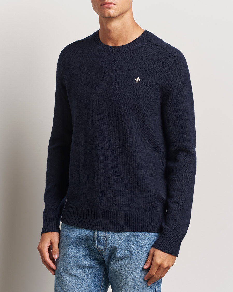 Herre |  | Morris | Hertford Merino Crew Neck Navy