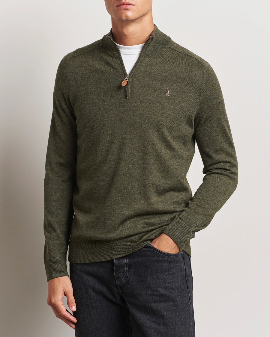 Herre |  | Morris | John Merino Half Zip Olive