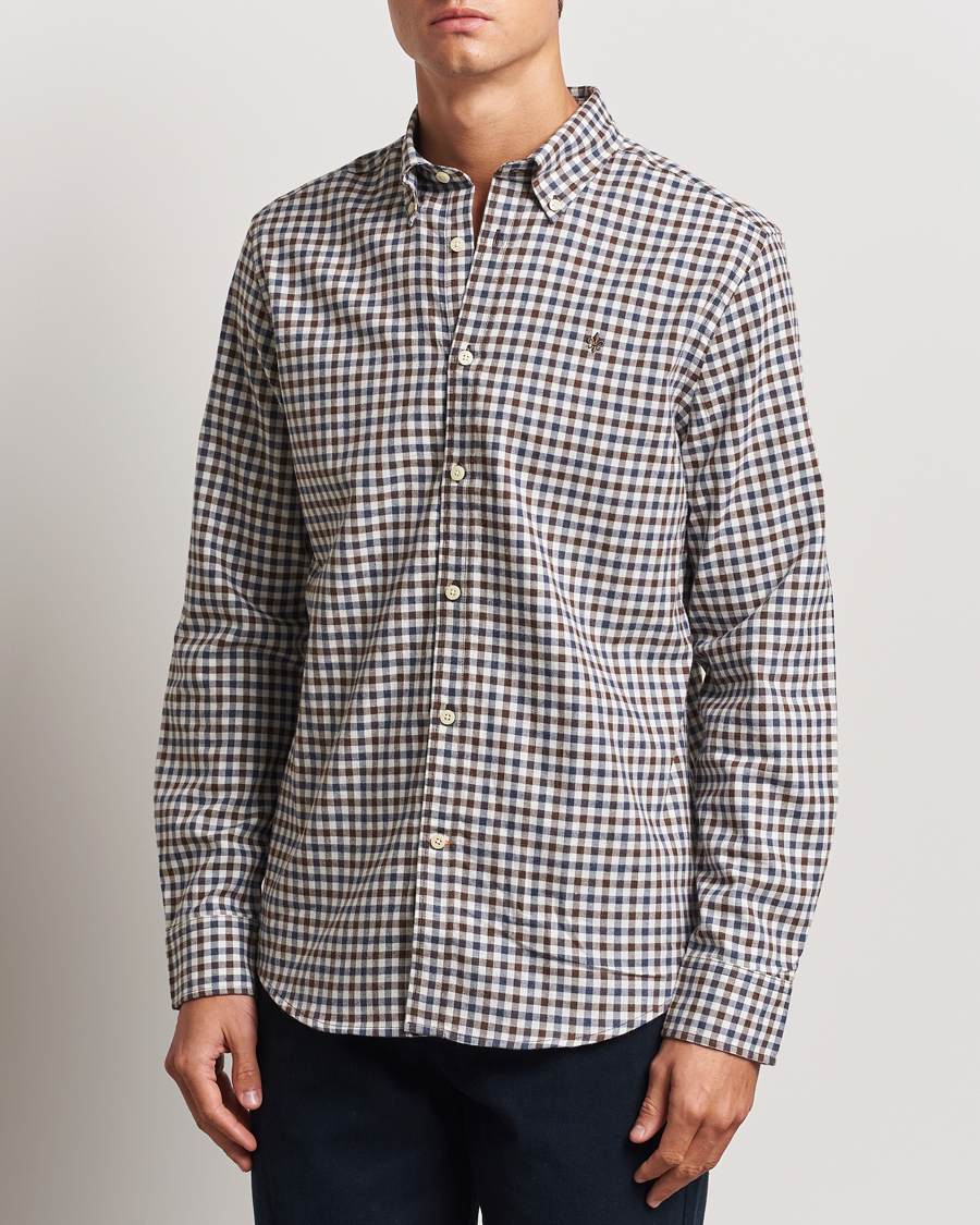 Herre |  | Morris | Watts Check Flannel Shirt Brown