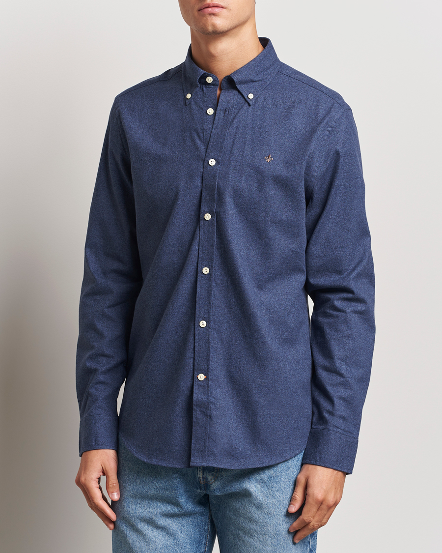 Herre |  | Morris | Watts Flannel Shirt Navy