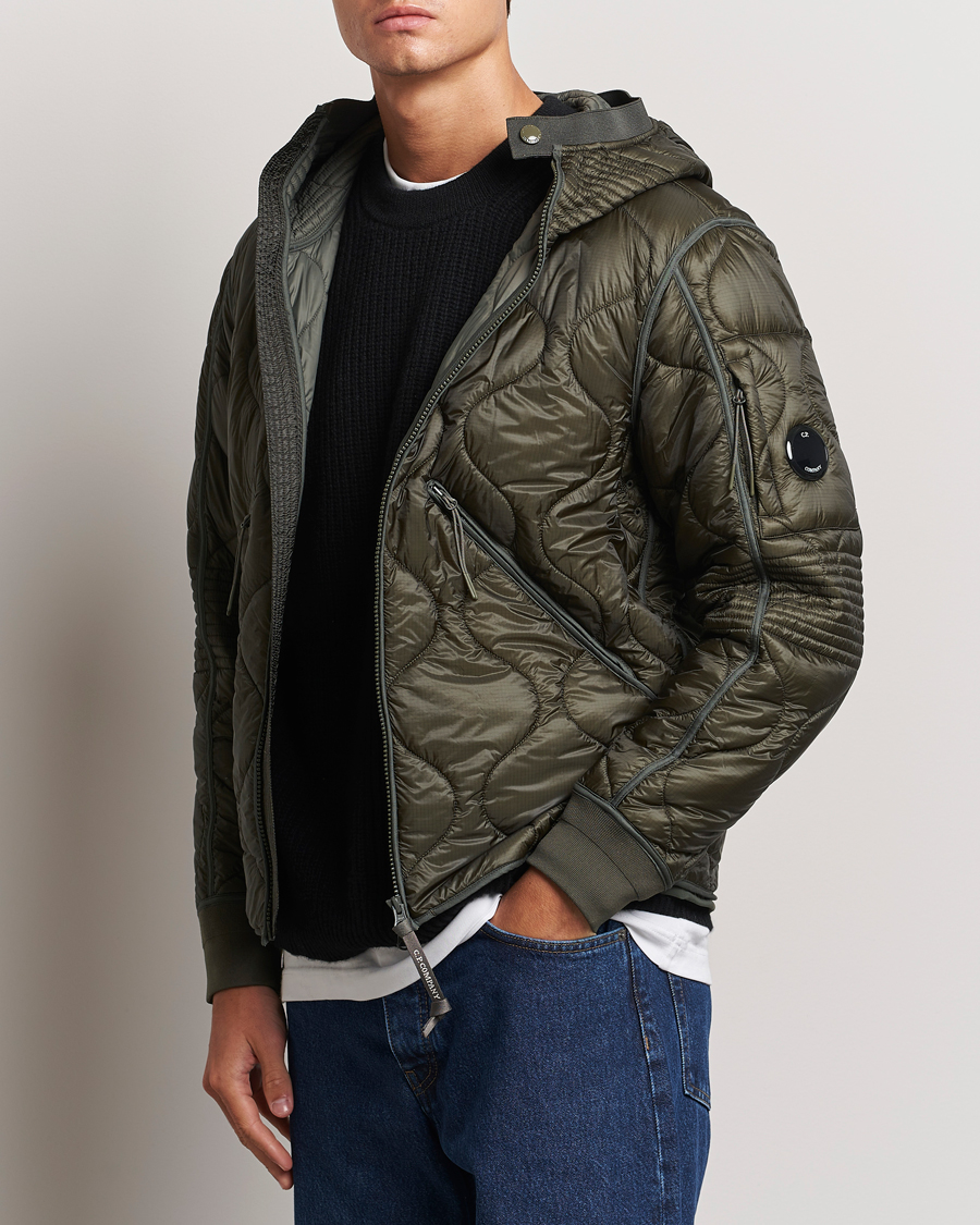 Herre | Moderne jakker | C.P. Company | Primaloft Quilted Hood Jacket Green