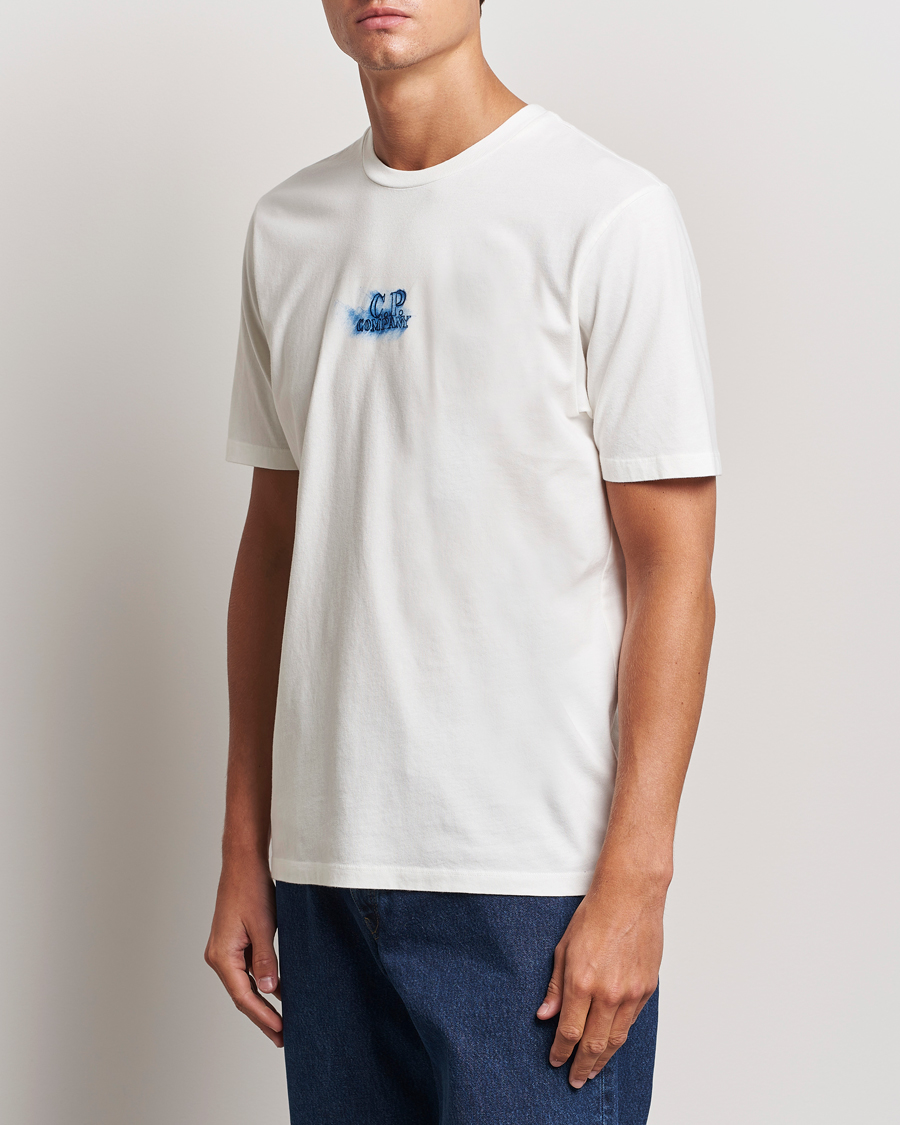 Herre | C.P. Company | C.P. Company | Hand Printed Jersey T-Shirt White