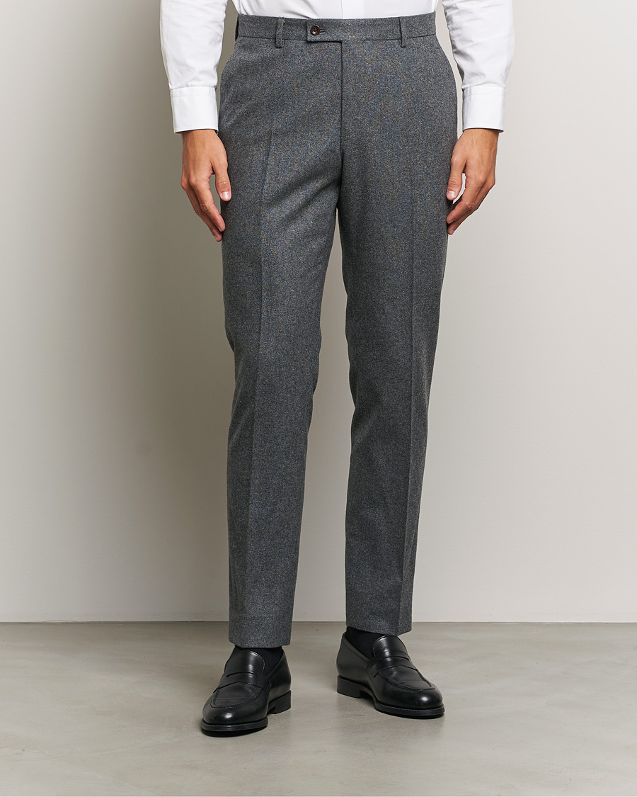 Herre | Dress | Morris Heritage | Flannel Suit Trousers Grey