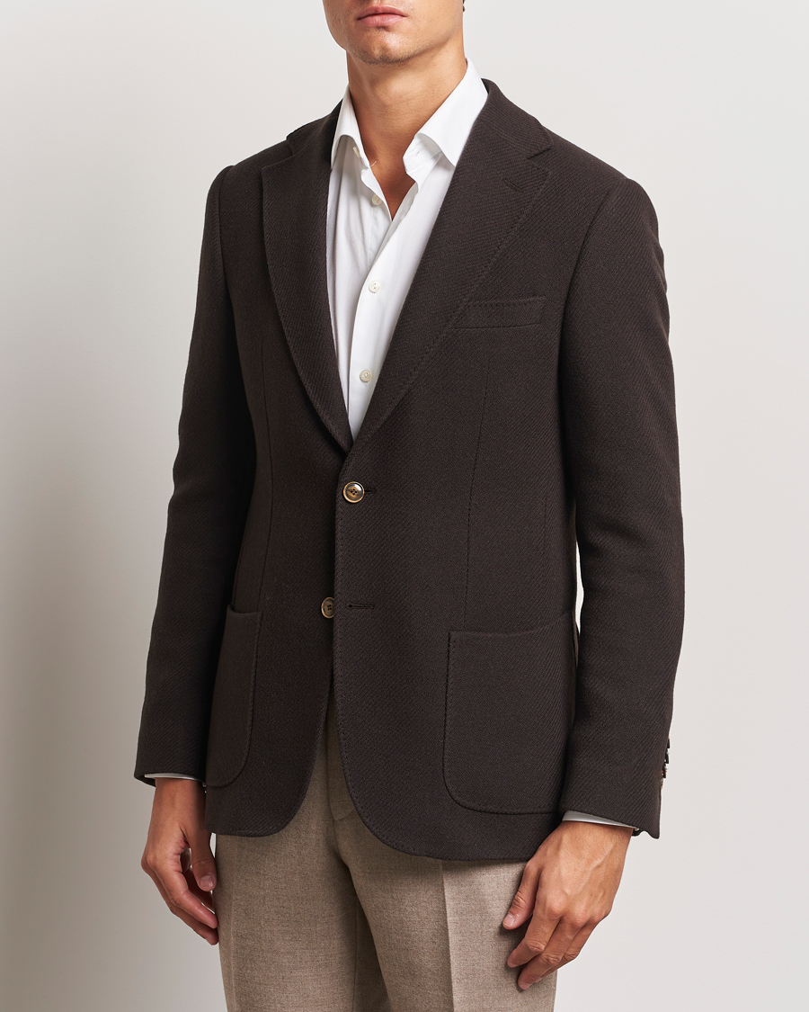 Herre | Jakke og bukse | Morris Heritage | Soft Lambswool Blazer Brown