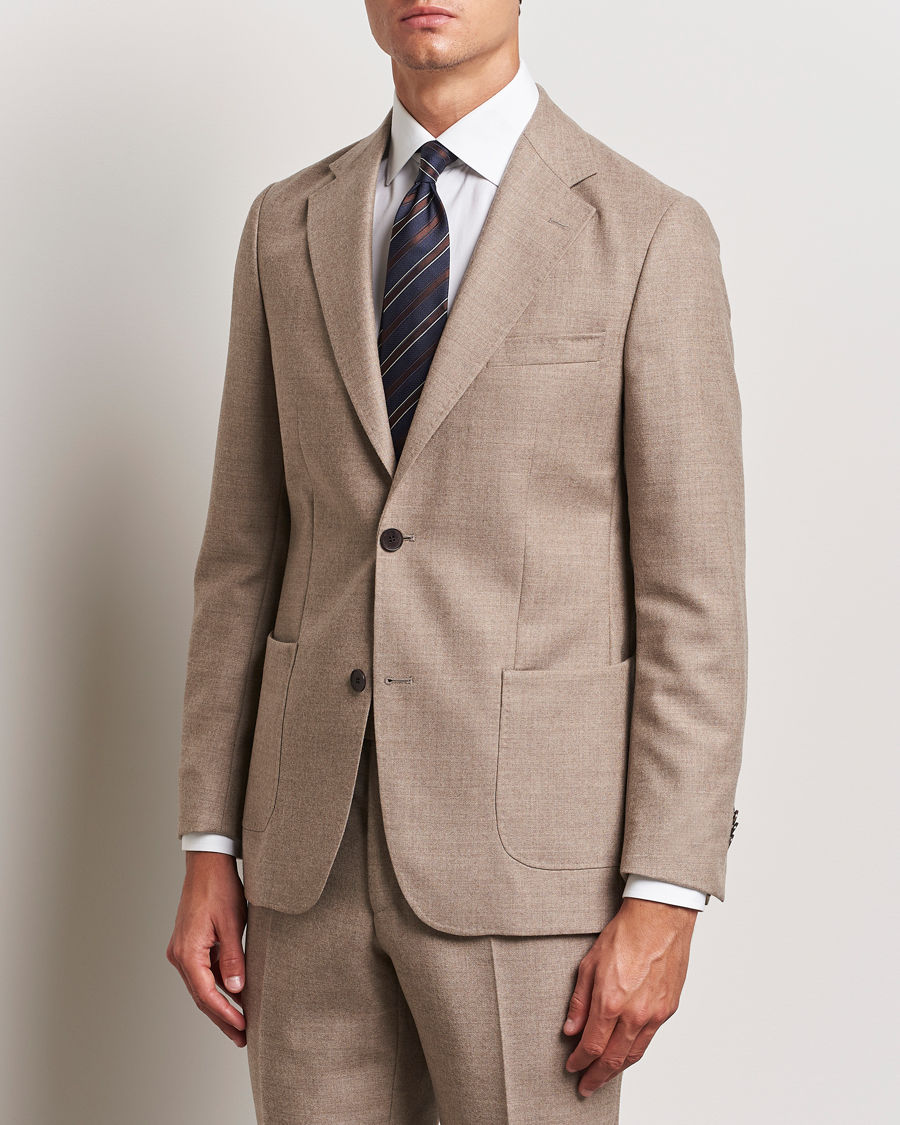 Herre | Jakke og bukse | Morris Heritage | Prestige Flannel Blazer Khaki