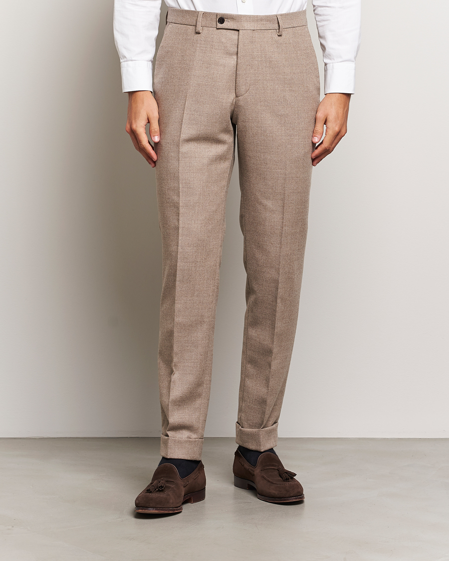 Herre | Business & Beyond - Formal | Morris Heritage | Morris Prestige Flannel Trousers Khaki