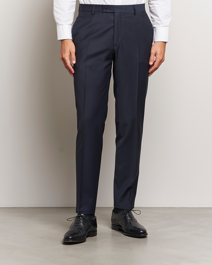 Herre | Dress | Morris Heritage | Morris Wool Suit Trousers Navy