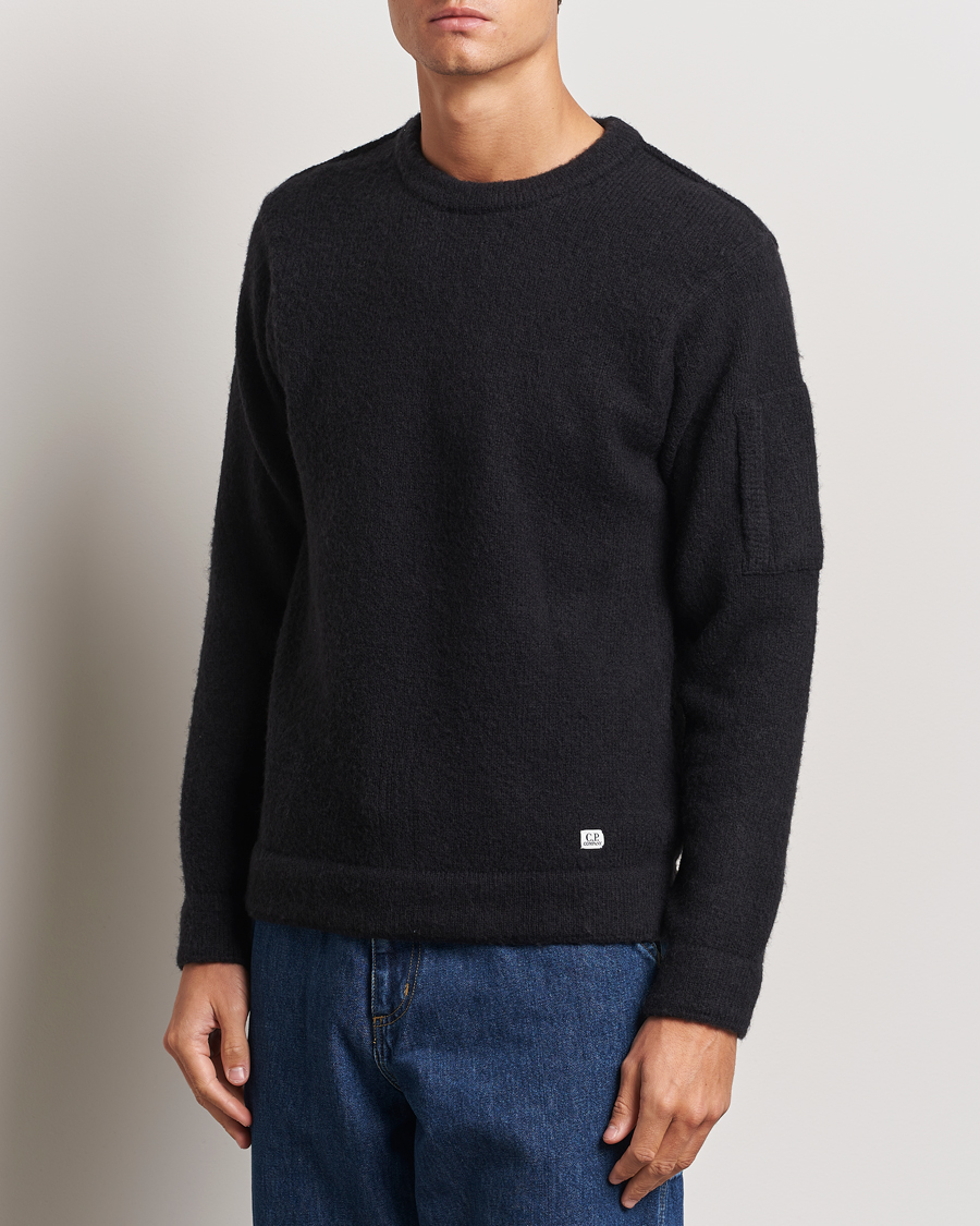 Herre | C.P. Company | C.P. Company | Alpaca Soft Knitted Crewneck Black