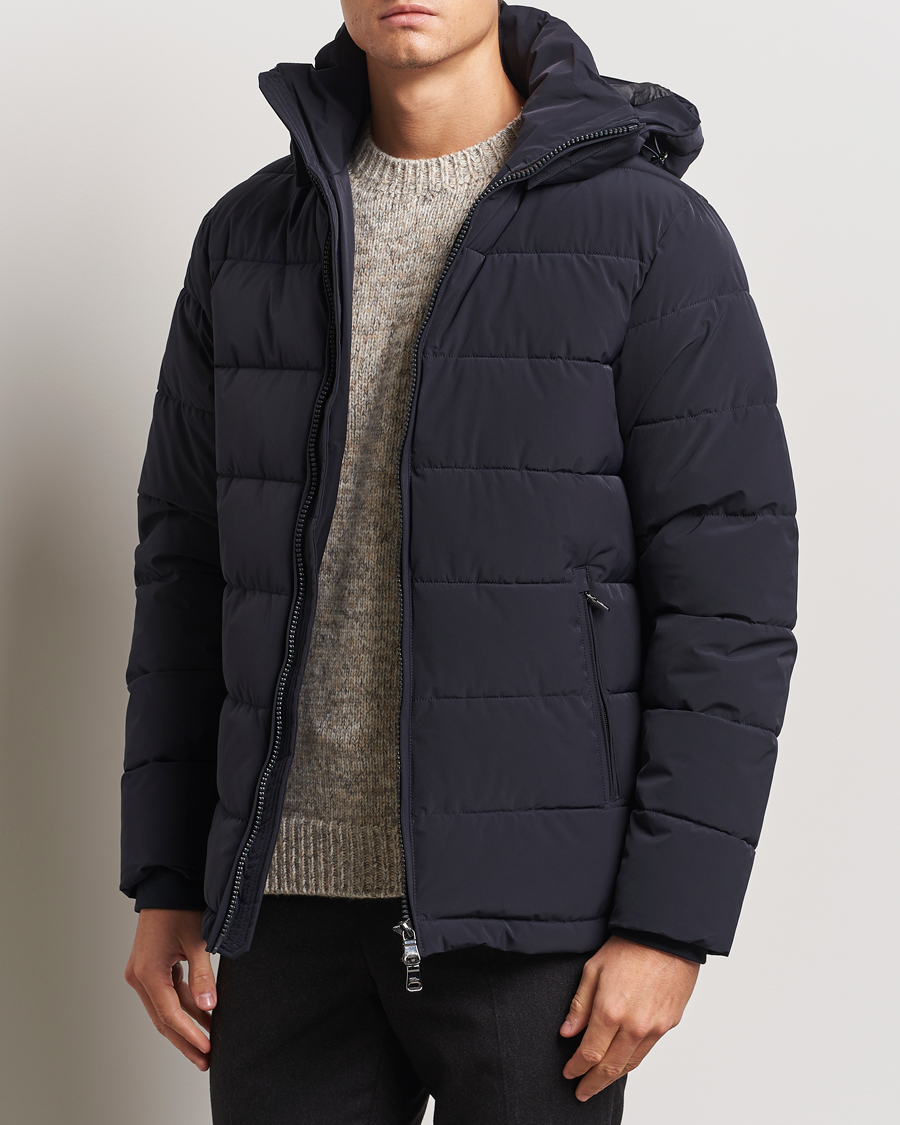 Herre |  | Oscar Jacobson | Hooded Puffer Jacket Navy