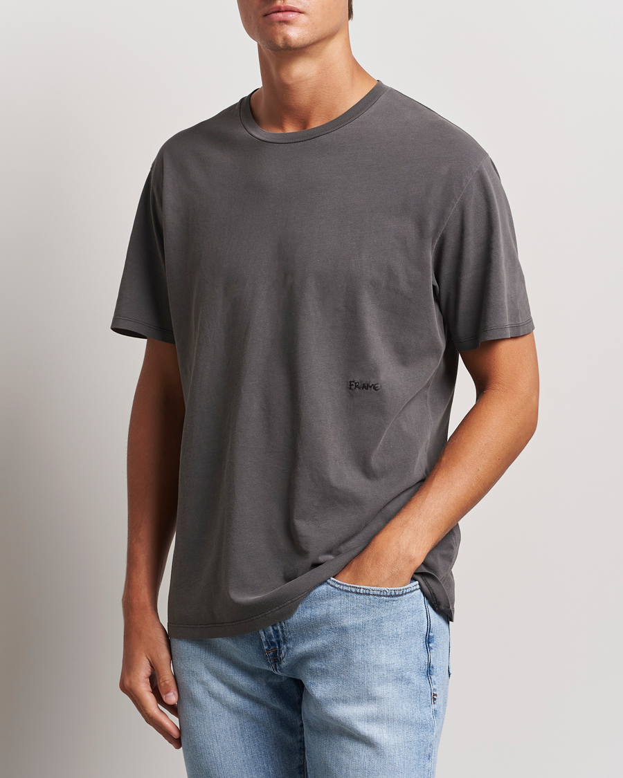 Herre |  | FRAME | Short Sleeve Relaxed T-Shirt Washed Anthracite