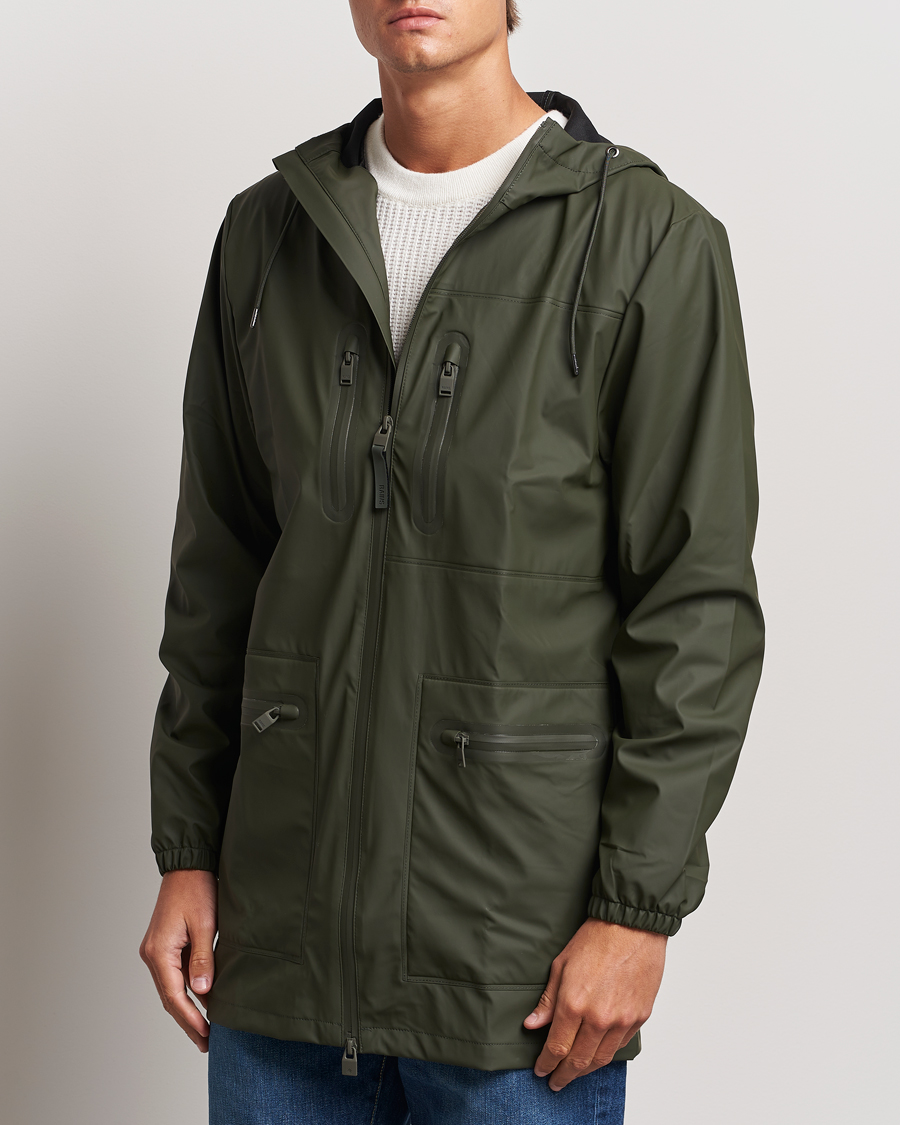 Herre |  | RAINS | Cargo Long Jacket Green