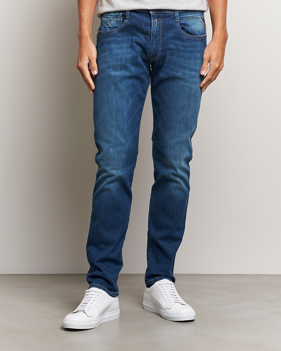Herre | Nye produktbilder | Replay | Anbass Hyperflex Eco Plus Jeans Medium Blue