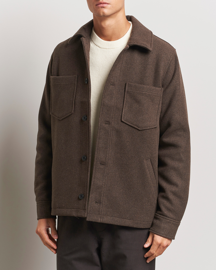 Herre | Nøytrale jakker | Samsøe Samsøe | Pally Padded Shirt Jacket Chocolate Brown