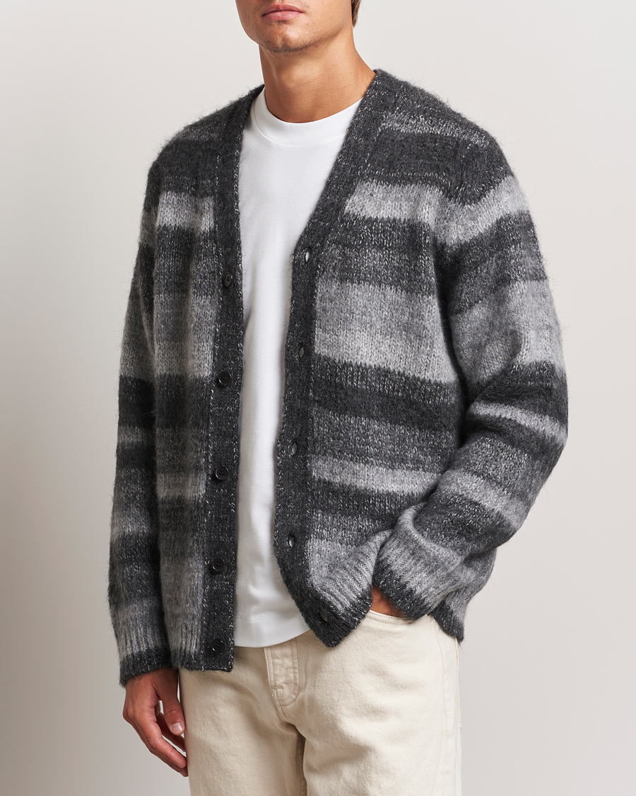 Herre |  | Samsøe Samsøe | Ari Mohair Striped Cardigan Grey