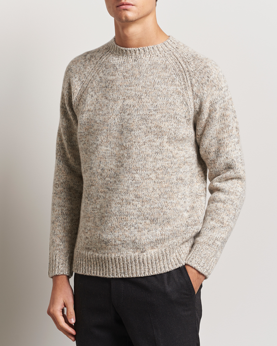 Herre |  | Stenströms | Chunky Knitted Merino Sweater Beige