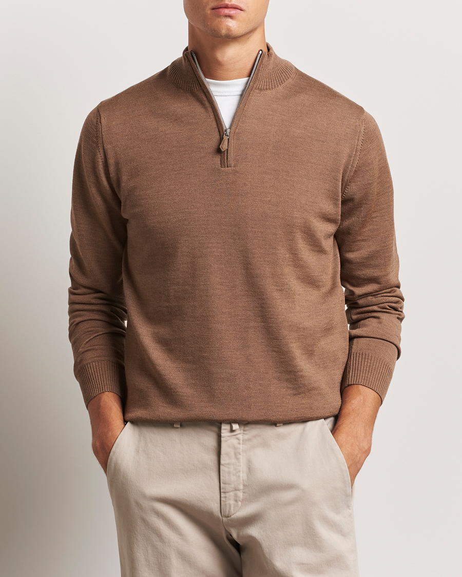 Herre |  | Stenströms | Merino Half Zip Brown