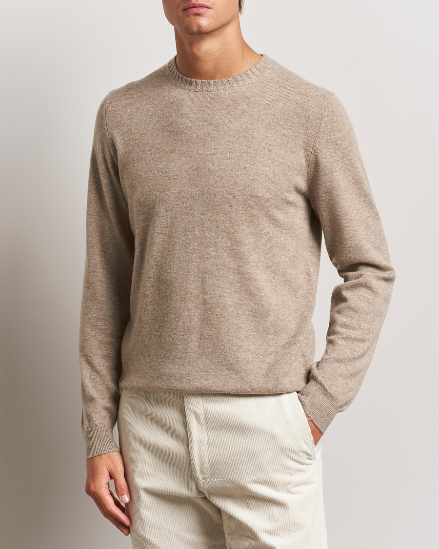 Herre | Kashmirgensere | Stenströms | Cashmere Crewneck Beige