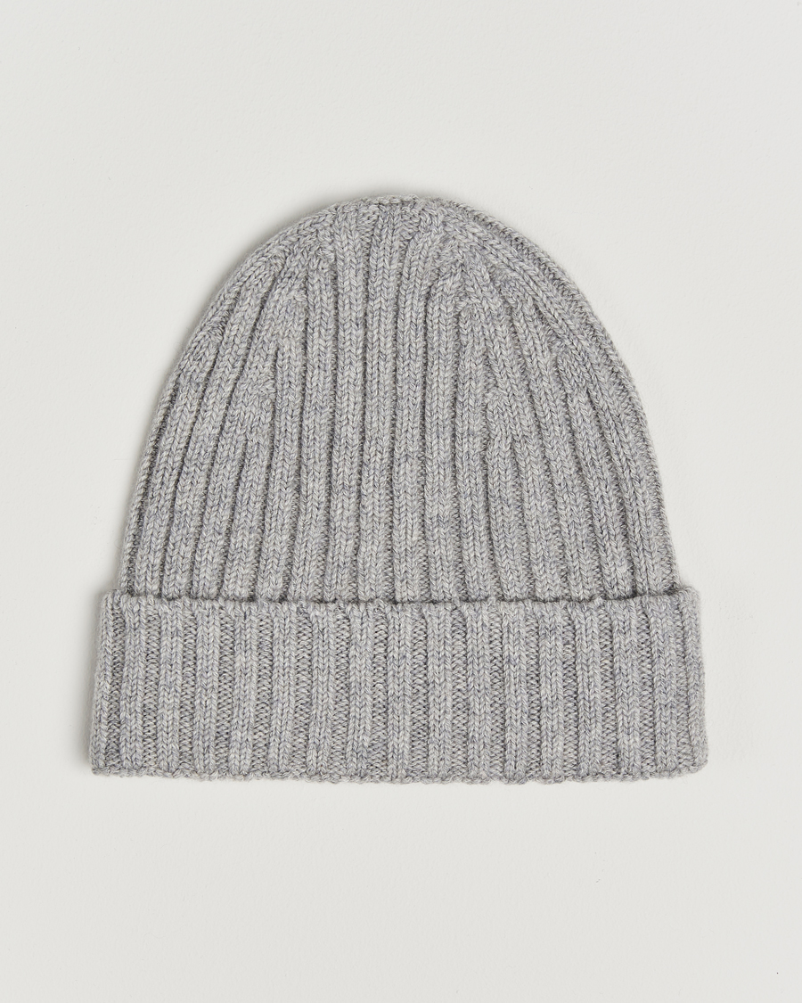 Herre | Luer | Stenströms | Ribbed Cotton/Cashmere Hat Navy