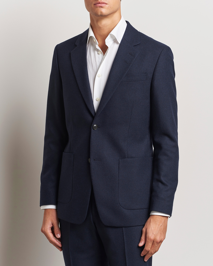 Herre |  | Tiger of Sweden | Justin Brushed Wool Blazer Sea Blue