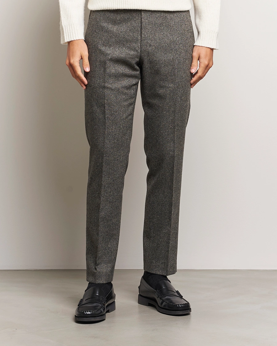 Herre | Bukser | Tiger of Sweden | Tenuta Brushed Wool Trousers Turkish Coffee