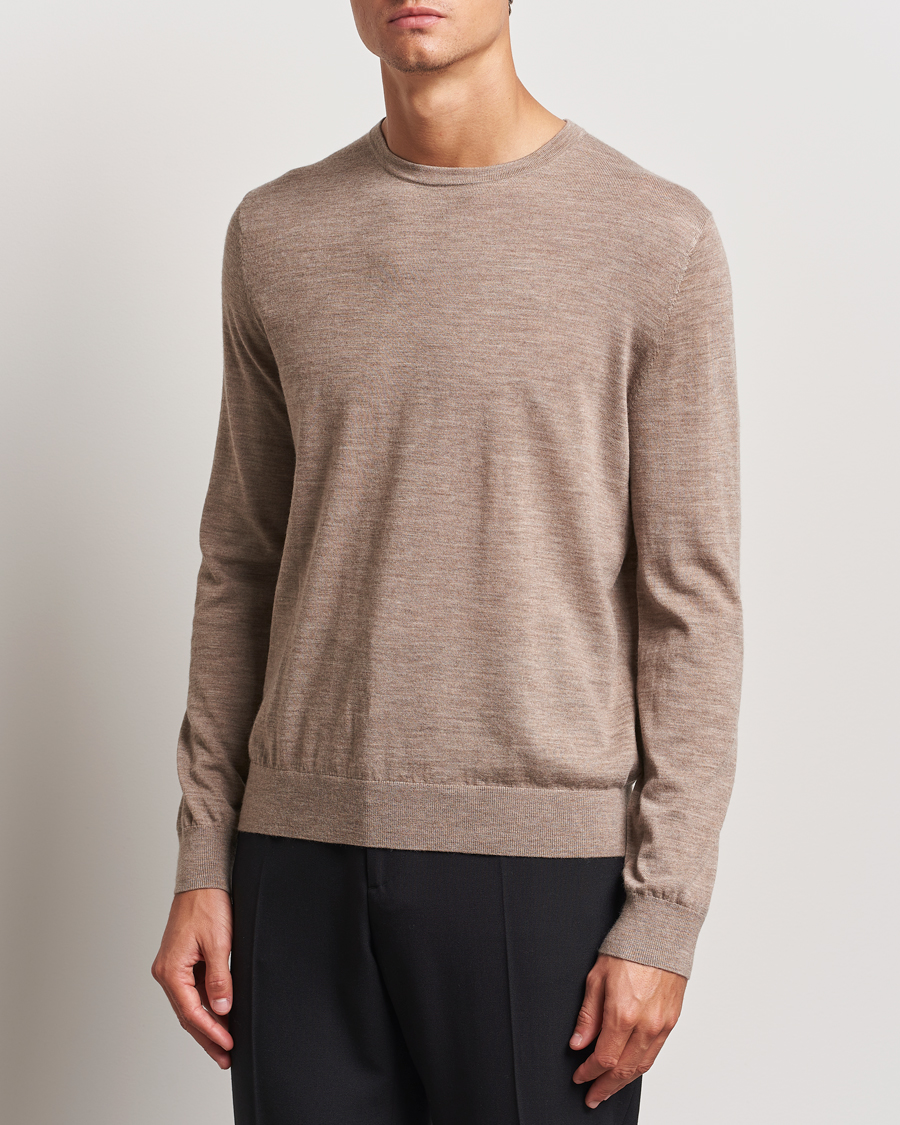 Herre |  | Tiger of Sweden | Connor Crew Neck Pullover Beige Melange