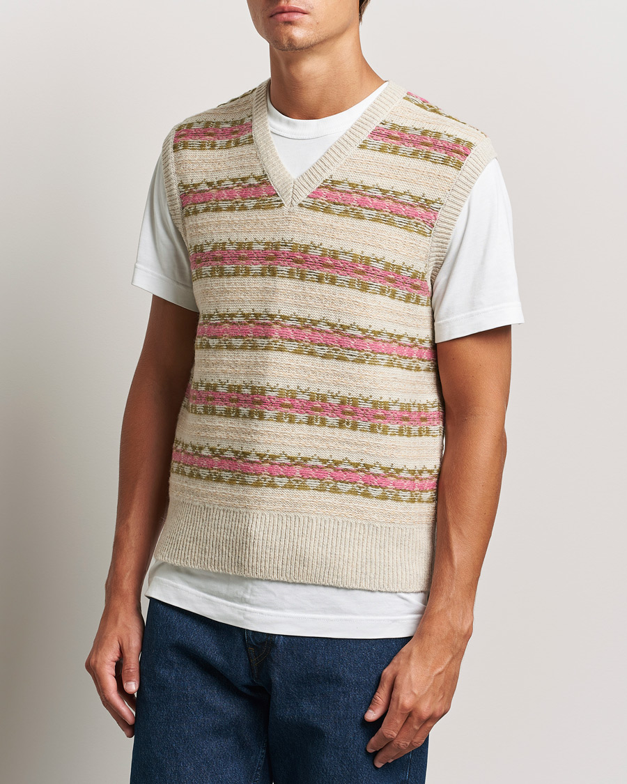 Herre |  | Tiger of Sweden | Claud Wool Fairisle Vest Seashell