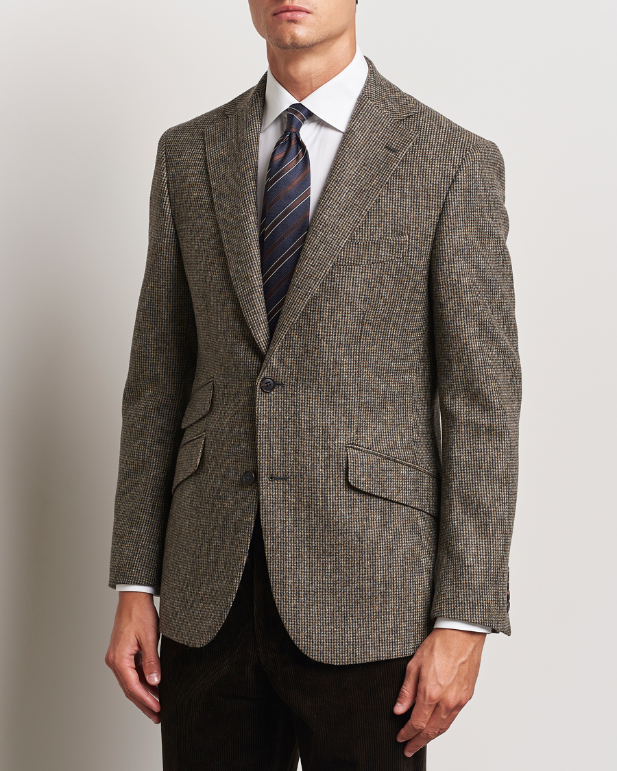 Herre |  | Walker Slater | Edward Lambswool Pepita Blazer Brown