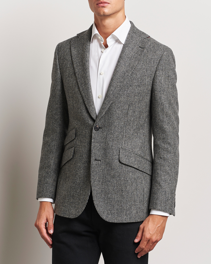 Herre | Jakke og bukse | Walker Slater | Edward Lambswool Pepita Blazer Grey/Black