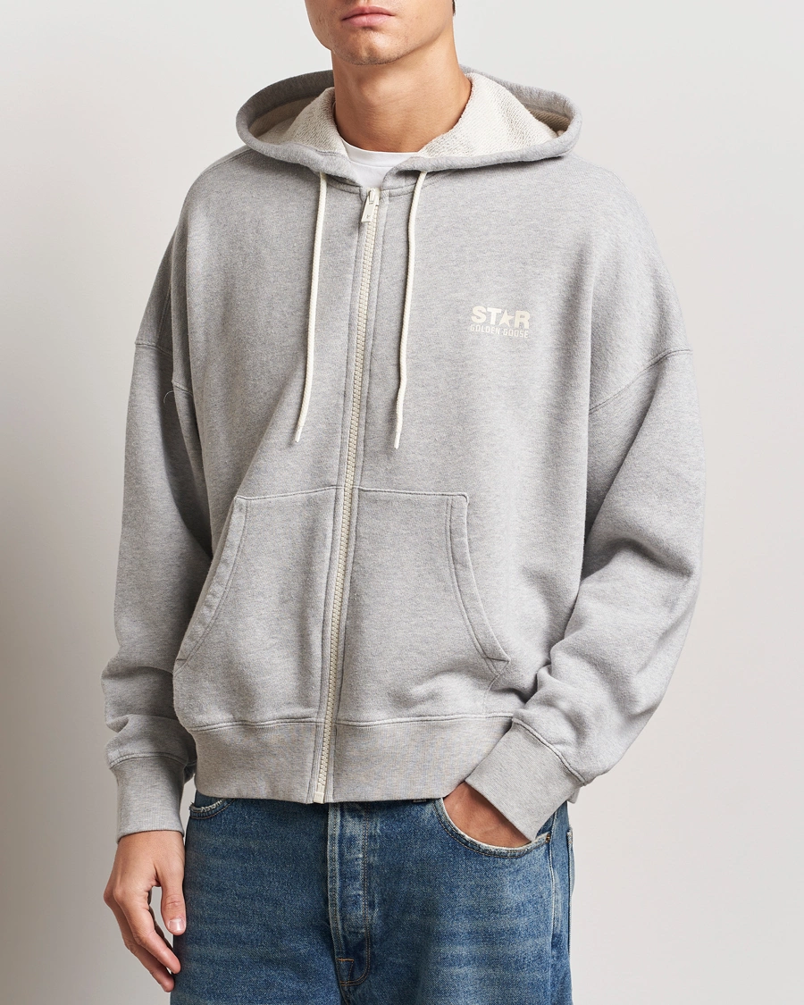 Herre |  | Golden Goose | Full Zip Hoodie Light Grey