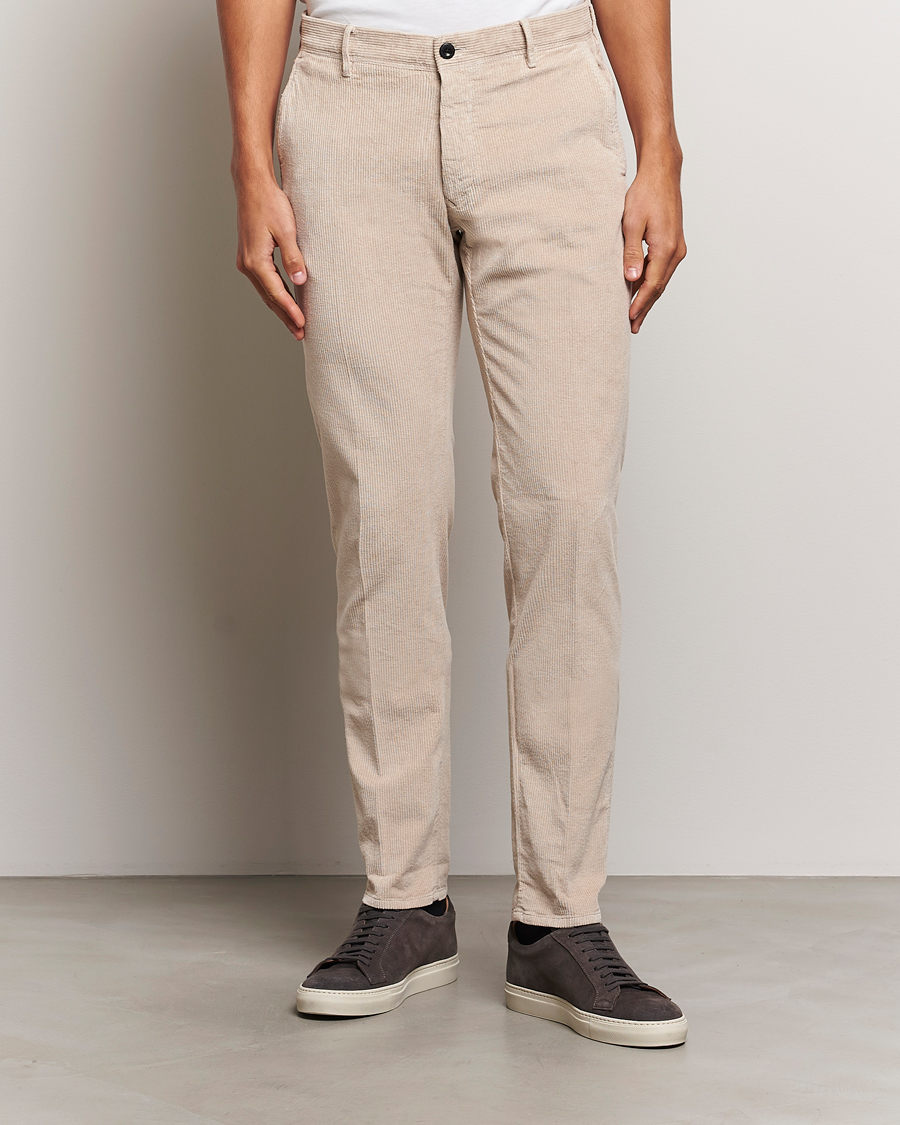 Herre |  | Incotex | Slim Fit Leisure Cord Slacks Light Beige