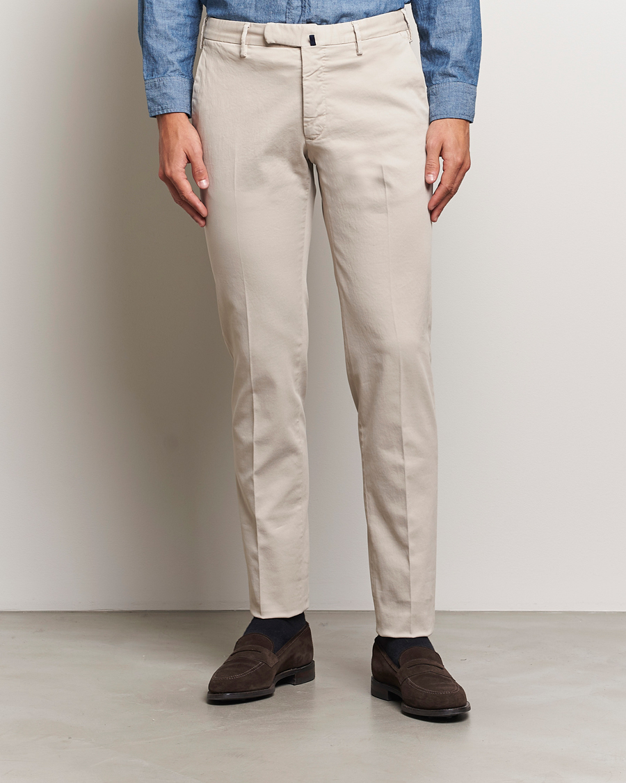 Herre |  | Incotex | Slim Fit Cotton Stretch Chinos Light Beige