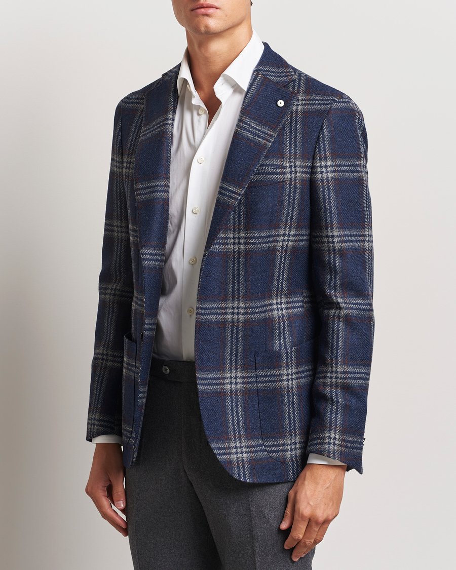 Herre |  | L.B.M. 1911 | Jack Regular Checked Wool Blazer Navy