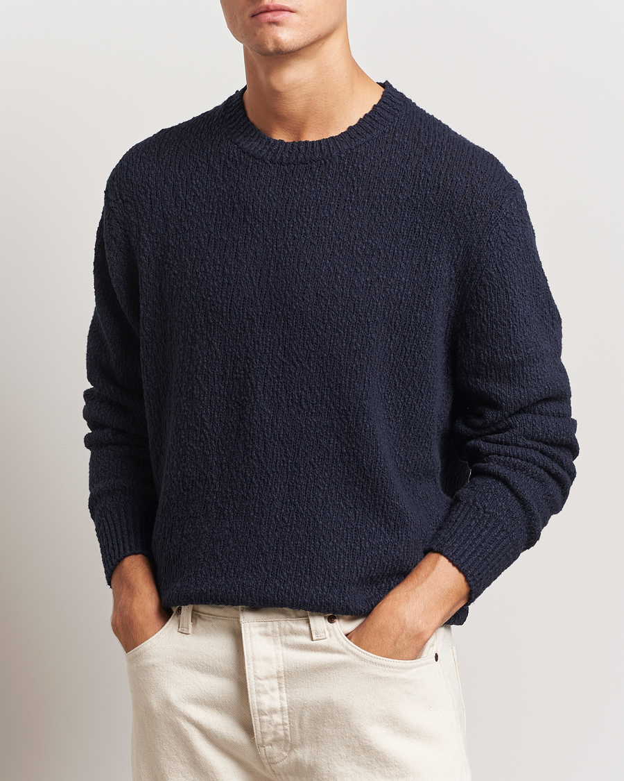 Herre |  | LES DEUX | Errol Cotton Roundneck Dark Navy