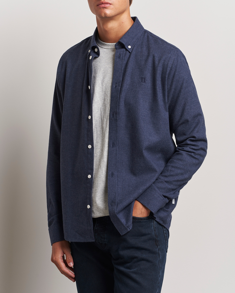 Herre |  | LES DEUX | Dessert Reg Shirt Dark Navy Melange